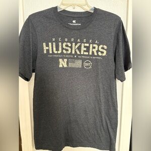 Colosseum Gray Nebraska Huskers Short Sleeve Tee